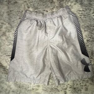 Under Armour Light Gray Athletic Shorts with Black Pattern